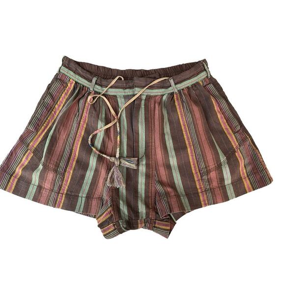 Striped Multicolor Women's Shorts - Picture 1 of 10